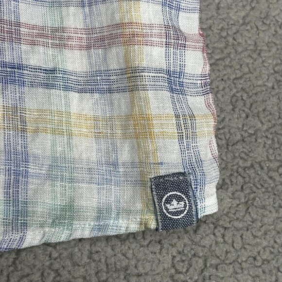 Peter Millar Shirt Mens Large Multi Plaid Linen Button Down Long Sleeve Casual - Picture 6 of 15